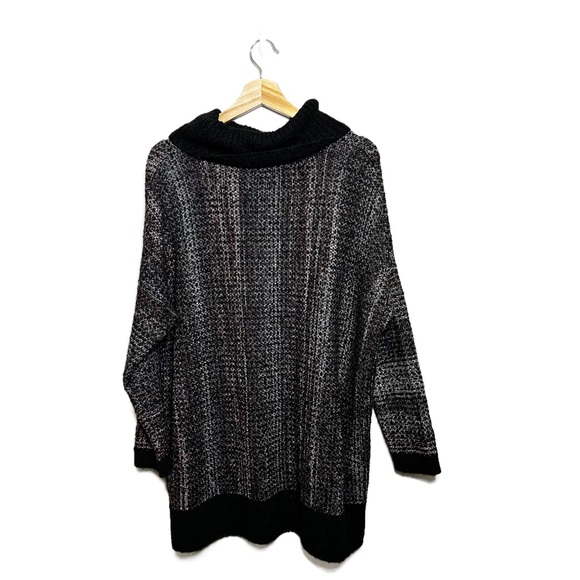 J.Jill PureJill Brown Black Marled Oversized Turtleneck Tunic Sweater - Picture 9 of 9